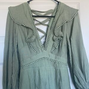 VICI Then Suddenly Love Ruffle Dress